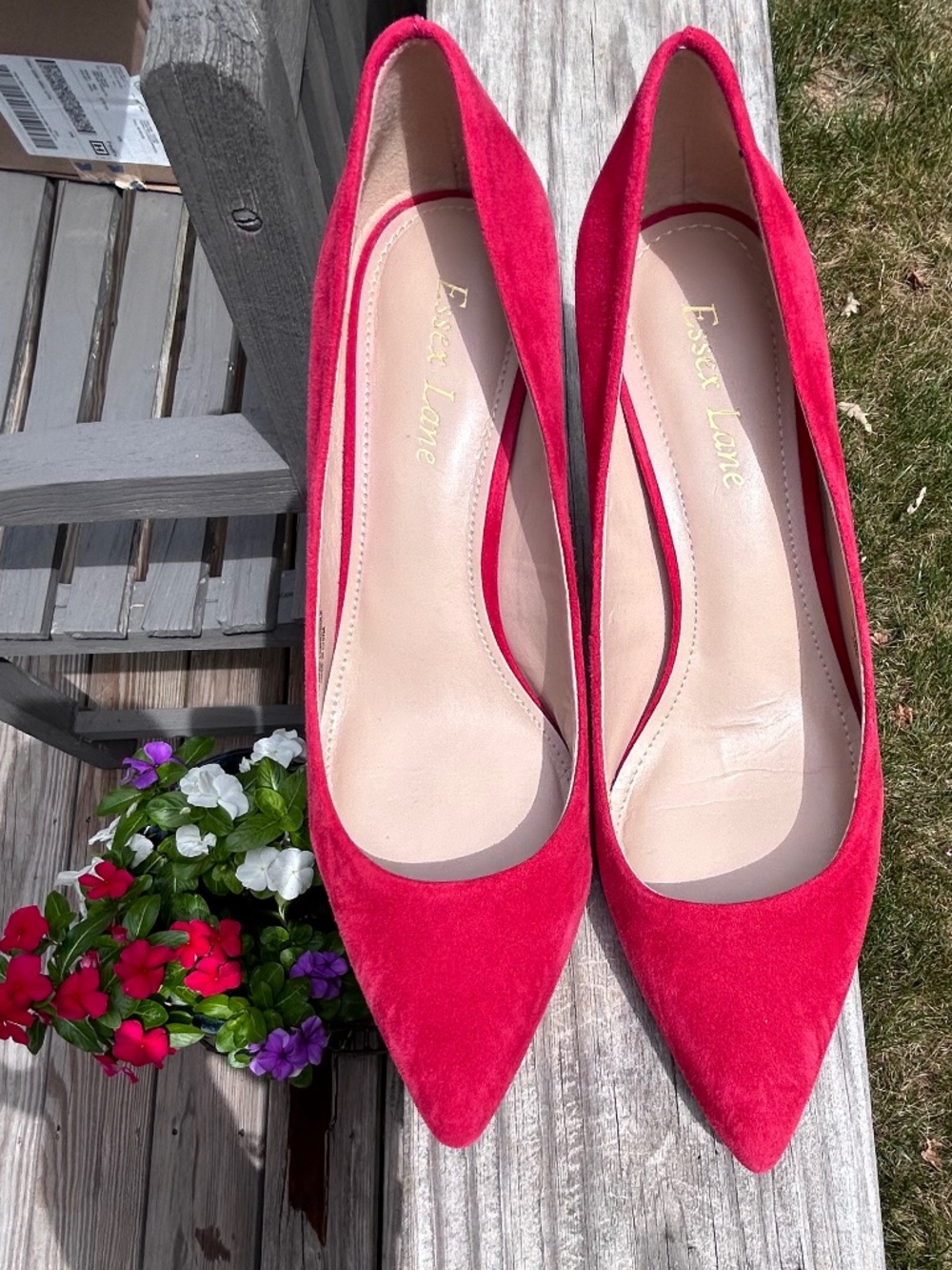 Essex Lane Emy suede 2" heels 8